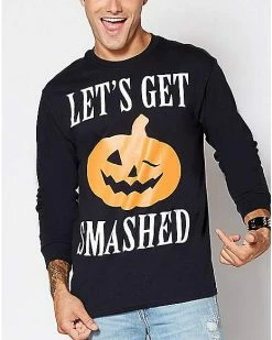 Buy ⭐ Let's Get Smashed Long Sleeve T 👕 Shirt ✨ -EASY Come EASY GO-shop 01353580 b
