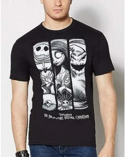 Best Sale ✨ 3 Panel Character The Nightmare Before ❄ Christmas T 👚 Shirt - Disney 💯