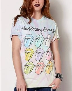 Cheap 🛒 Tie Dye Pastel The Rolling Stones T 👕 Shirt ⭐