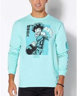 Outlet 🧨 Deku Long Sleeve T 👚 Shirt - My Hero Academia ⌛