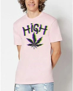 Promo 🛒 Weed Leaf High T 👕 Shirt ❤️