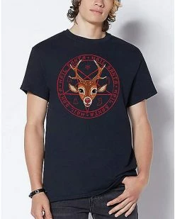 Hot Sale β€οΈ Hail Satan Reindeer T π Shirt - Steven Rhodes β€οΈ