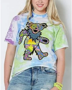 Top 10 👍 Tie Dye Dancing Bear T 👕 Shirt - Grateful Dead 🤩