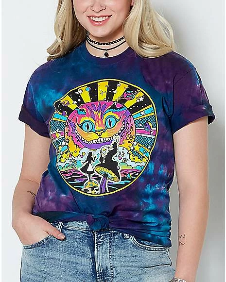 Brand new 🥰 Tie Dye Cheshire Cat T 👚 Shirt ⭐ 3 Brand new 🥰 Tie Dye Cheshire Cat T 👚 Shirt ⭐