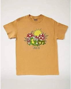Cheap 🧨 Chillin Frogs Mushroom T 👕 Shirt 🌟