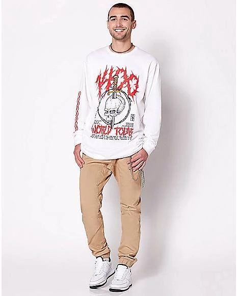 Wholesale ⭐ Vintage World Tour Long Sleeve 1400 Trippie Redd T 👕 Shirt 🤩 5 Wholesale ⭐ Vintage World Tour Long Sleeve 1400 Trippie Redd T 👕 Shirt 🤩 - Image 3