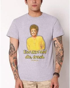 Cheapest โ Eat Dirt and Die Trash T ๐ Shirt - Golden ๐ง Girls ๐งจ