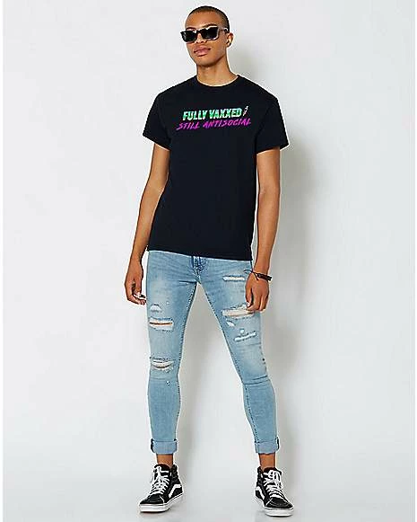 Cheap 🛒 Fully Vaxxed Still Antisocial T 👚 Shirt - Rob Sheridan 😍 5 Cheap 🛒 Fully Vaxxed Still Antisocial T 👚 Shirt - Rob Sheridan 😍 - Image 3
