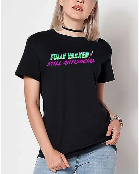 Cheap 🛒 Fully Vaxxed Still Antisocial T 👚 Shirt - Rob Sheridan 😍 7 Cheap 🛒 Fully Vaxxed Still Antisocial T 👚 Shirt - Rob Sheridan 😍 - Image 5