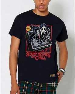 Promo ⌛ Scary Movies and Chill Ghost Face T 👚 Shirt - Steven Rhodes 🎉