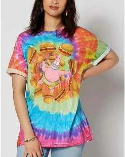 Outlet 😍 Tie Dye Patrick Krabby Patties T 👕 Shirt - SpongeBob SquarePants 🌟