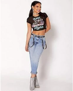Coupon 🤩 Mesh Trans Rights Crop Top 🔥 -EASY Come EASY GO-shop 03852746 c