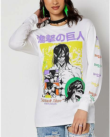 Hot Sale 🔔 Eren Jaeger Collage Long Sleeve T 👚 Shirt - Attack on Titan 💯 3 Hot Sale 🔔 Eren Jaeger Collage Long Sleeve T 👚 Shirt - Attack on Titan 💯