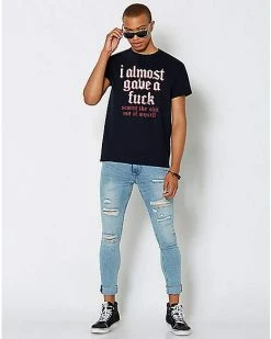 Discount 🔔 Almost Gave a Fuck T 👚 Shirt 😀 -EASY Come EASY GO-shop 03878675 c