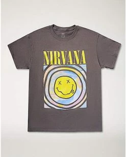 New ❤️ Circle Smiley Nirvana T 👕 Shirt 🌟