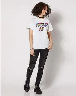 Discount ❤️ Proud AF Pride T 👕 Shirt 👏 -EASY Come EASY GO-shop 03908704 c