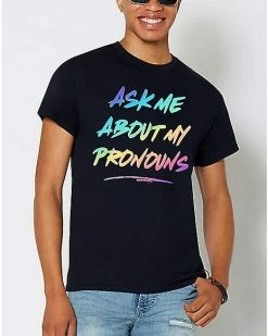 New ✔️ Ask Me About My Pronouns T 👕 Shirt ✔️ -EASY Come EASY GO-shop 03911906 e