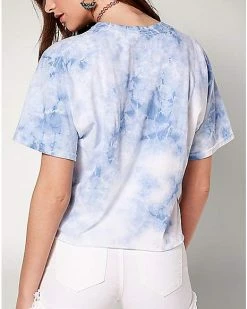 New 🔥 Tie Dye Sublime Panel Crop Top T 👕 Shirt 🔥 -EASY Come EASY GO-shop 03912300 d