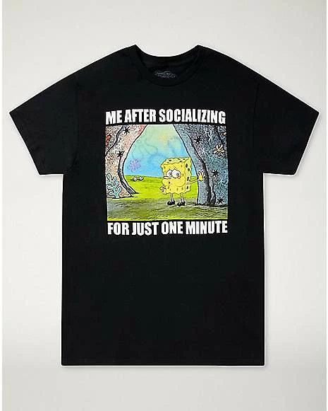 Best Pirce ๐ Me After Socializing T ๐ Shirt - SpongeBob SquarePants ๐คฉ 3 Best Pirce ๐ Me After Socializing T ๐ Shirt - SpongeBob SquarePants ๐คฉ