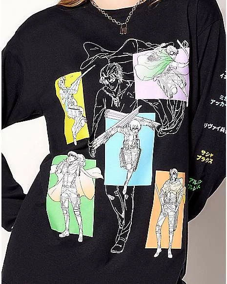 Hot Sale ๐ฅฐ Character Color Block Long Sleeve T ๐ Shirt - Attack on Titan ๐ฏ 4 Hot Sale ๐ฅฐ Character Color Block Long Sleeve T ๐ Shirt - Attack on Titan ๐ฏ - Image 2