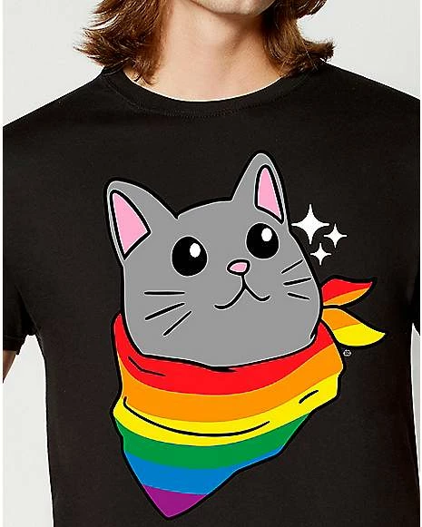 Coupon 😀 Pride Scarf Cat T 👕 Shirt 🎉 4 Coupon 😀 Pride Scarf Cat T 👕 Shirt 🎉 - Image 2