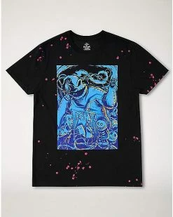 Deals 😀 Bleach Splatter Oogie Boogie T 👚 Shirt - The Nightmare Before 🎄 Christmas ✨