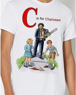 Discount 👏 C is for Chainsaw T 👕 Shirt - Texas Chainsaw Massacre 🔥 -EASY Come EASY GO-shop 03993995 b