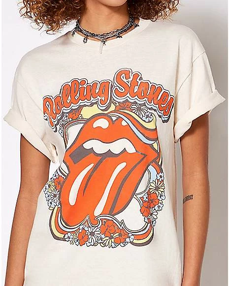 New 👍 Floral The Rolling Stones T 👚 Shirt 🥰 4 New 👍 Floral The Rolling Stones T 👚 Shirt 🥰 - Image 2