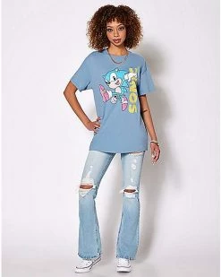 Best Pirce 😉 Kick Retro Sonic the Hedgehog T 👕 Shirt 😀 -EASY Come EASY GO-shop 03998515 c