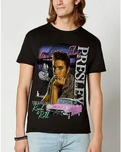 Discount 👍 King of Rock and Roll Elvis T 👚 Shirt 🎁