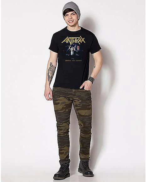 Wholesale 🎁 Among the Living T 👚 Shirt - Anthrax 🎉 5 Wholesale 🎁 Among the Living T 👚 Shirt - Anthrax 🎉 - Image 3