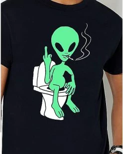 Cheap ❤️ Shitty Alien T 👕 Shirt 😀 -EASY Come EASY GO-shop 04126009 b