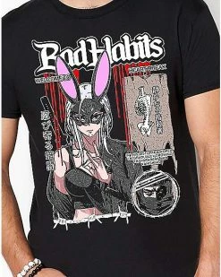 Flash Sale 🛒 Bunny Ninja T 👕 Shirt - Bad Habits 👏 -EASY Come EASY GO-shop 04126397 b