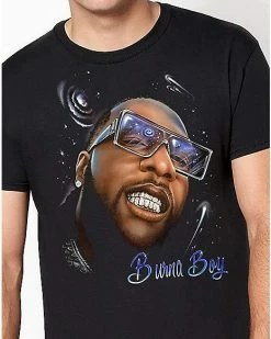 Discount 👏 Airbrush Burna Boy T 👕 Shirt 🎉 -EASY Come EASY GO-shop 04132031 b