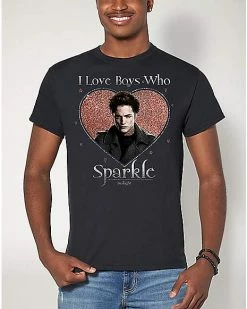 Discount 😀 I Love Boys Who Sparkle T 👕 Shirt - Twilight 🤩