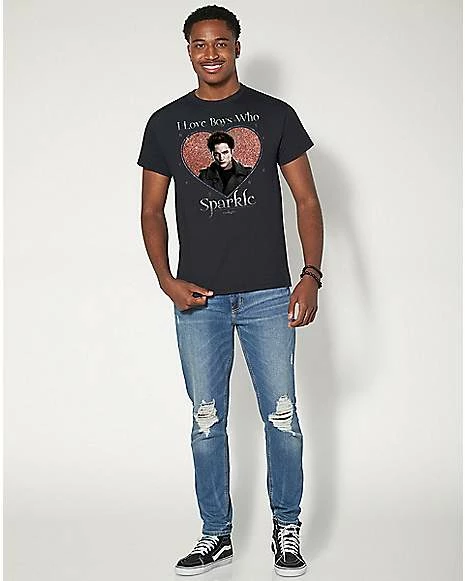 Discount ๐ I Love Boys Who Sparkle T ๐ Shirt - Twilight ๐คฉ 5 Discount ๐ I Love Boys Who Sparkle T ๐ Shirt - Twilight ๐คฉ - Image 3