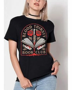 Best deal ๐ Blood Thirsty Book Club T ๐ Shirt - Forensics & Flowers ๐
