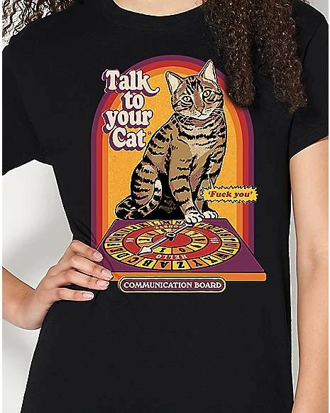 Hot Sale โ Talk to Your Cat T ๐ Shirt - Steven Rhodes ๐ 3 Hot Sale โ Talk to Your Cat T ๐ Shirt - Steven Rhodes ๐ - Image 2