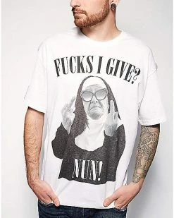 Buy 🔥 Fucks I Give - Nun Plus Size T 👕 Shirt 🥰