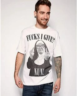 Promo 🧨 Fucks I Give Nun T 👕 Shirt 🛒 -EASY Come EASY GO-shop 07415664 c