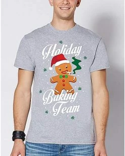 Promo ⌛ Gingerbread Man Holiday Baking Team Ugly 🎄 Christmas T 👚 Shirt 🔔