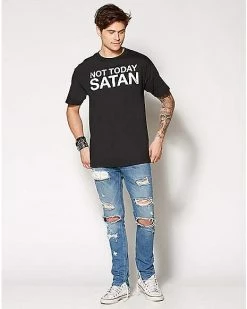Hot Sale ❤️ Not Today Satan Plus Size T 👚 Shirt 😀 -EASY Come EASY GO-shop 07516985 c