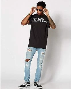 Budget 😉 Fun Fact I Don't Care T 👕 Shirt - DPCTED 🥰 -EASY Come EASY GO-shop 07526874 c