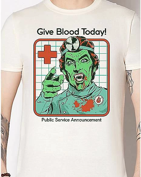 Outlet 𧨠Give Blood Today T π Shirt - Steven Rhodes π 4 Outlet 𧨠Give Blood Today T π Shirt - Steven Rhodes π - Image 2