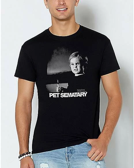 Brand new π Black and White Pet Sematary T π Shirt β€οΈ 3 Brand new π Black and White Pet Sematary T π Shirt β€οΈ