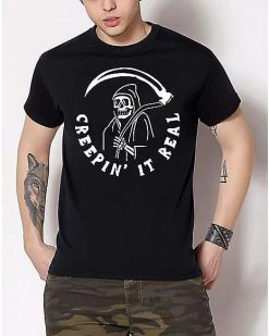 Cheap ๐ Creep It Real Skull T ๐ Shirt ๐