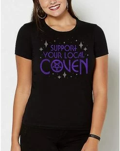 Best reviews of 🎉 Support Your Local Coven Pentagram T 👕 Shirt 🔔