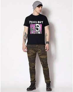 Outlet 🥰 Peace Out Skeleton T 👚 Shirt ⭐ -EASY Come EASY GO-shop 07614928 c