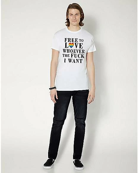 Best Sale ๐ Free To Love Whoever I Want Pride T ๐ Shirt ๐ 5 Best Sale ๐ Free To Love Whoever I Want Pride T ๐ Shirt ๐ - Image 3