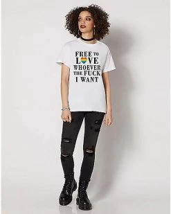 Best Sale ๐ Free To Love Whoever I Want Pride T ๐ Shirt ๐ 14 Best Sale ๐ Free To Love Whoever I Want Pride T ๐ Shirt ๐ -EASY Come EASY GO-shop 07618903 f